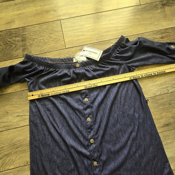 No Comment Ny La Women's Medium New With Tags Navy Button-Down Dress - Picture 11 of 13